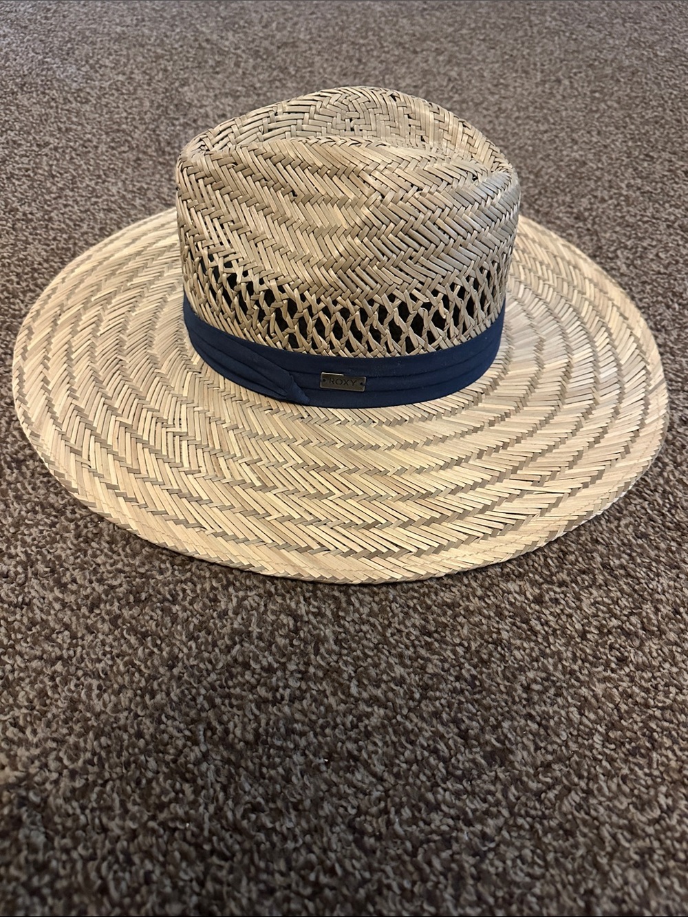 Roxy Straw Fedora with Navy Band women’s New
